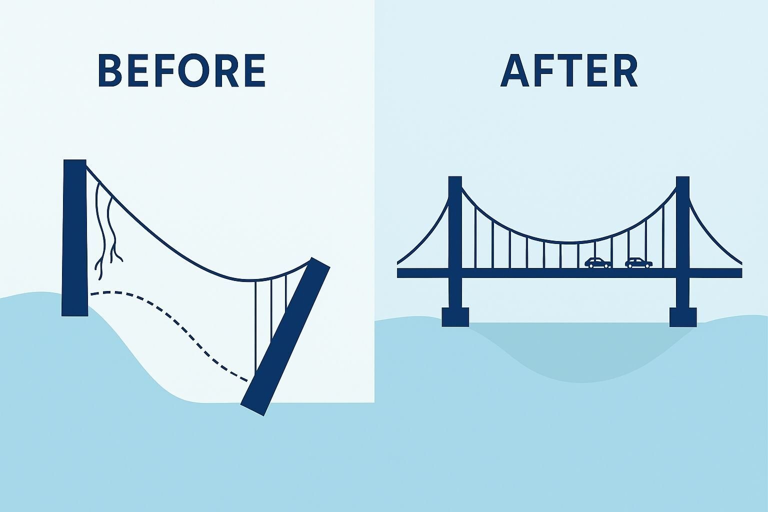 Before-After Bridge Infographic
